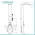 Colonna doccia satinata multi getto con 3 funzioni in acciaio inox
