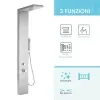 Colonna doccia satinata multi getto con 3 funzioni in acciaio inox