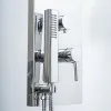 Colonna doccia multifunzione cromo lucido con 4 getti in acciaio inox