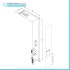 Colonna doccia multifunzione cromo lucido con 4 getti in acciaio inox