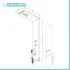 Colonna doccia multifunzione cromo lucido con 4 getti in acciaio inox