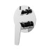 Kit doccia incasso cromato completo di soffione 20 cm inox e kit doccetta Recta