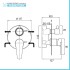 Kit doccia incasso cromato completo di soffione 25 cm inox e kit doccetta Recta