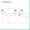 Miscelatore doccia esterno cromato con kit doccino serie Juliette