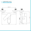 Set miscelatori lavabo bidet e vasca con kit doccia serie Juliette