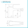 Set miscelatori lavabo alto e bidet cromato con scarico incluso Juliette