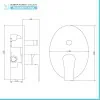 Set miscelatori lavabo alto bidet e doccia incasso con deviatore Juliette