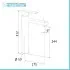 Miscelatore lavabo alto Mariani serie Artic in ottone nero opaco