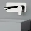 Miscelatore lavabo a muro Mariani serie Artic in ottone spazzolato