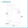 Set miscelatori lavabo alto e bidet bianco opaco Mariani serie Artic 