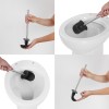 Portascopino bianco a parete o in appoggio con spatola in silicone