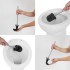 Portascopino bianco a parete o in appoggio con spatola in silicone