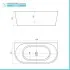 Vasca da bagno a parete 80x170 cm scarico incluso  Arya