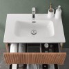 Lavabo da incasso 70x46 cm in ceramica bianco lucido 