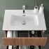 Lavabo da incasso 70x46 cm in ceramica bianco lucido 