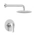 Set doccia a incasso con braccio 35 cm e soffione tondo 20 cm Zoe