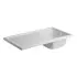 Mobile copri lavatrice 109x60 cm con lavatoio asse e kit di scarico