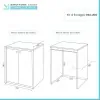 Mobile copri lavatrice 70x60 da esterno in PVC con fissaggio incluso