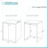 Mobile copri lavatrice 70x60 da esterno in PVC con fissaggio incluso
