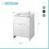 Mobile lavatoio 60x50 cm vasca in resina con asse e kit di scarico 