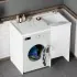 Mobile copri lavatrice 109x60 con lavatoio a destra e asse incluso