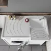 Mobile copri lavatrice 109x60 con lavatoio a destra e asse incluso