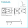 Mobile copri lavatrice 109x60 con lavatoio a sinistra e asse incluso