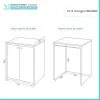 Mobile copri lavatrice 77x71 da esterno in PVC con fissaggio incluso