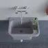 Pilozzo sospeso grigio 60x34 cm per esterno in resina con portasapone