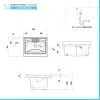 Mobile lavatoio wengè 60x50 con vasca e asse lavapanni in resina