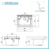 Lavatoio a muro 42x34 cm in resina bianca completo di kit di scarico