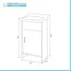 Mobile lavatoio salvaspazio 42x34 cm vasca completa di kit di scarico