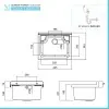 Mobile lavatoio salvaspazio 42x34 cm vasca completa di kit di scarico