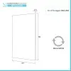 Specchio bagno 60x80 cm installazione reversibile e fissaggi inclusi