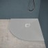 Piatto doccia semicircolare 90x90 grigio riducibile su misura Ten
