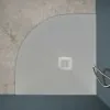 Piatto doccia semicircolare 80x80 grigio riducibile su misura Ten