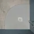 Piatto doccia semicircolare 80x80 grigio riducibile su misura Ten