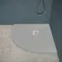 Piatto doccia semicircolare 80x80 grigio riducibile su misura Ten