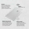 Piatto doccia semicircolare 80x80 bianco riducibile su misura Ten