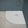 Piatto doccia semicircolare 80x80 bianco riducibile su misura Ten