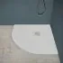 Piatto doccia semicircolare 80x80 bianco riducibile su misura Ten