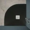 Piatto doccia semicircolare 90x90 antracite riducibile su misura Ten