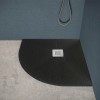 Piatto doccia semicircolare 90x90 antracite riducibile su misura Ten