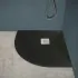 Piatto doccia semicircolare 90x90 antracite riducibile su misura Ten