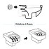 Riduttore flusso dacqua universale per wc senza brida in ABS 
