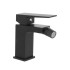 Set miscelatori lavabo e bidet Kubo nero opaco con piletta click-clack