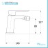 Set miscelatori nero opaco lavabo bidet e doccia con deviatore Kubo