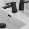 Set miscelatori nero opaco lavabo bidet e doccia con deviatore Kubo