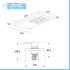 Set doccia incasso nero opaco Kubo soffione a sbalzo inox 22x50 cm 