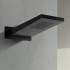 Set doccia incasso nero opaco Kubo soffione a sbalzo inox 22x50 cm 